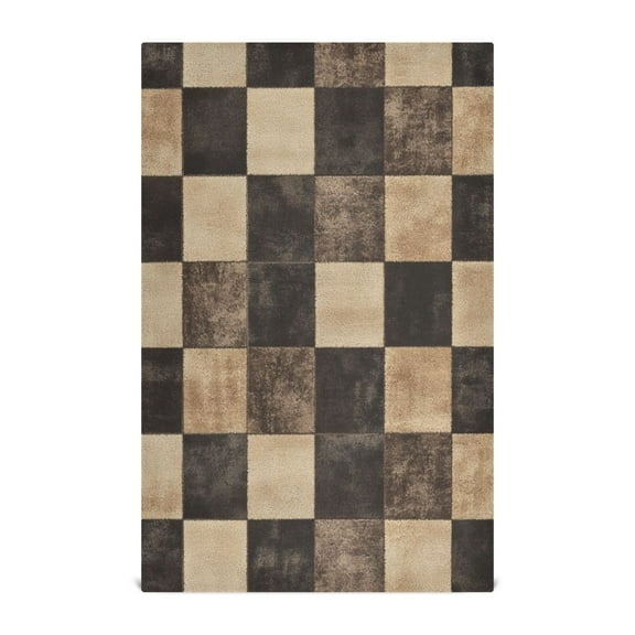 Multi-Purpose Kitchen Towels 28x18 Inch Dishcloths with Hanging Loop Decorative and Practical Towels for Kitchen, Dining Brown and Black Tartan