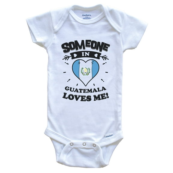Someone In Guatemala Loves Me Guatemalan Flag Heart Baby Bodysuit