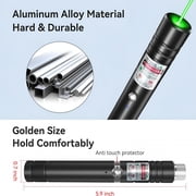 GJX [Professional] Rechargeable Green Laser Pointer High Power Green Beam Laser Light Long Distance Range for Tv/Led/Lcd Screens Tactical Flashlights Presentation Office/Outdoors/Astronomic [001]
