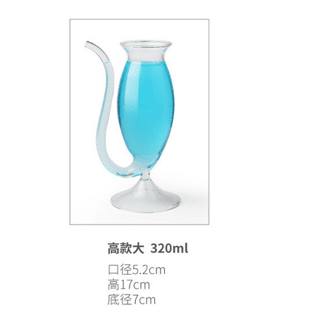 

Biekopu 200 ml/300 ml/320 ml Creative Glass Wine Bottle Transparent Liquid Container with Straw Bar Supplies