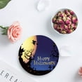 thumbnail image 4 of FMSHPON Happy Halloween Set of 6 Round Coaster for Drinks, Absorbent Ceramic Stone Coasters Cup Mat with Cork Base for Home Kitchen Room Coffee Table Bar Decor, 4 of 6