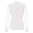 thumbnail image 6 of White Women Shirts, Women'S Fashion Solid Shirt Mesh Splice Long Sleeve Strap Tunic Stand-Up Collar Blouse Tops,Women Shirts S, 6 of 8