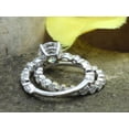 thumbnail image 3 of AFFY 7.5MM Round Moissanite Diamond Wedding Bridal Ring Set for Women 14K White Gold over Silver-4, 3 of 7