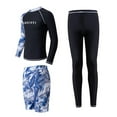 thumbnail image 3 of Traje de baño de manga larga para hombre, conjunto de tres piezas con parte superior e inferior estampadas, bañador para hombre XL, 3 of 9
