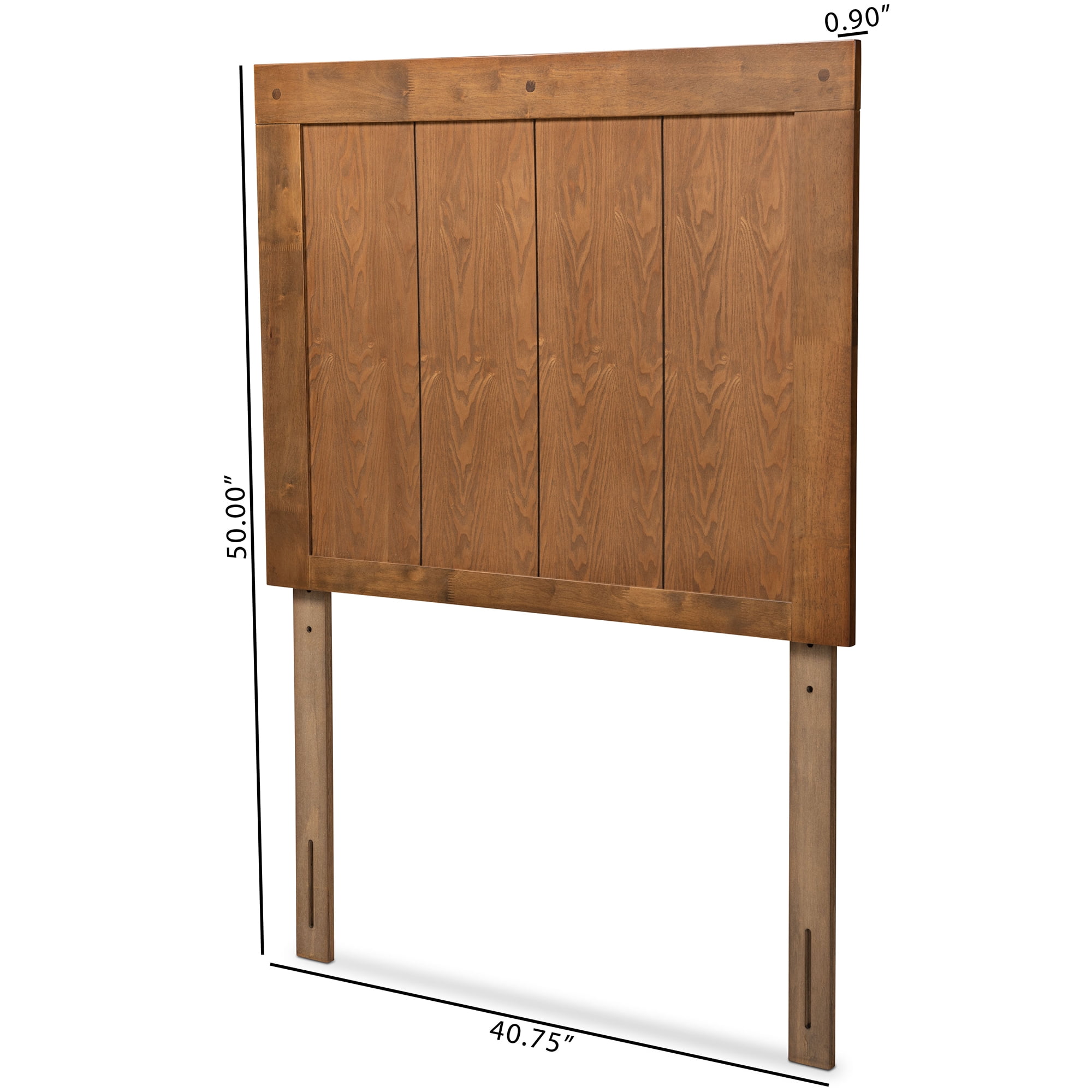Baxton Studio Patwin Contemporary/Modern Slat Back Support Engineered Wood Headboard, Twin, Ash Walnut