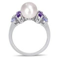 thumbnail image 4 of Everly Women's Cultured Pearl and Amethyst Tanzanite Sterling Silver Ring, 4 of 7