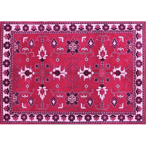 Ahgly Company Indoor Rectangle Persian Pink Traditional Area Rugs, 2' x 5'