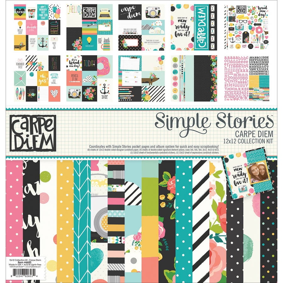 Simple Stories, foderine per Foto, per raccoglitori, 12 Pezzi, Multi