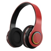PANDAIN Bluetooth Noise-Canceling Over-Ear Headphones,Red,B39