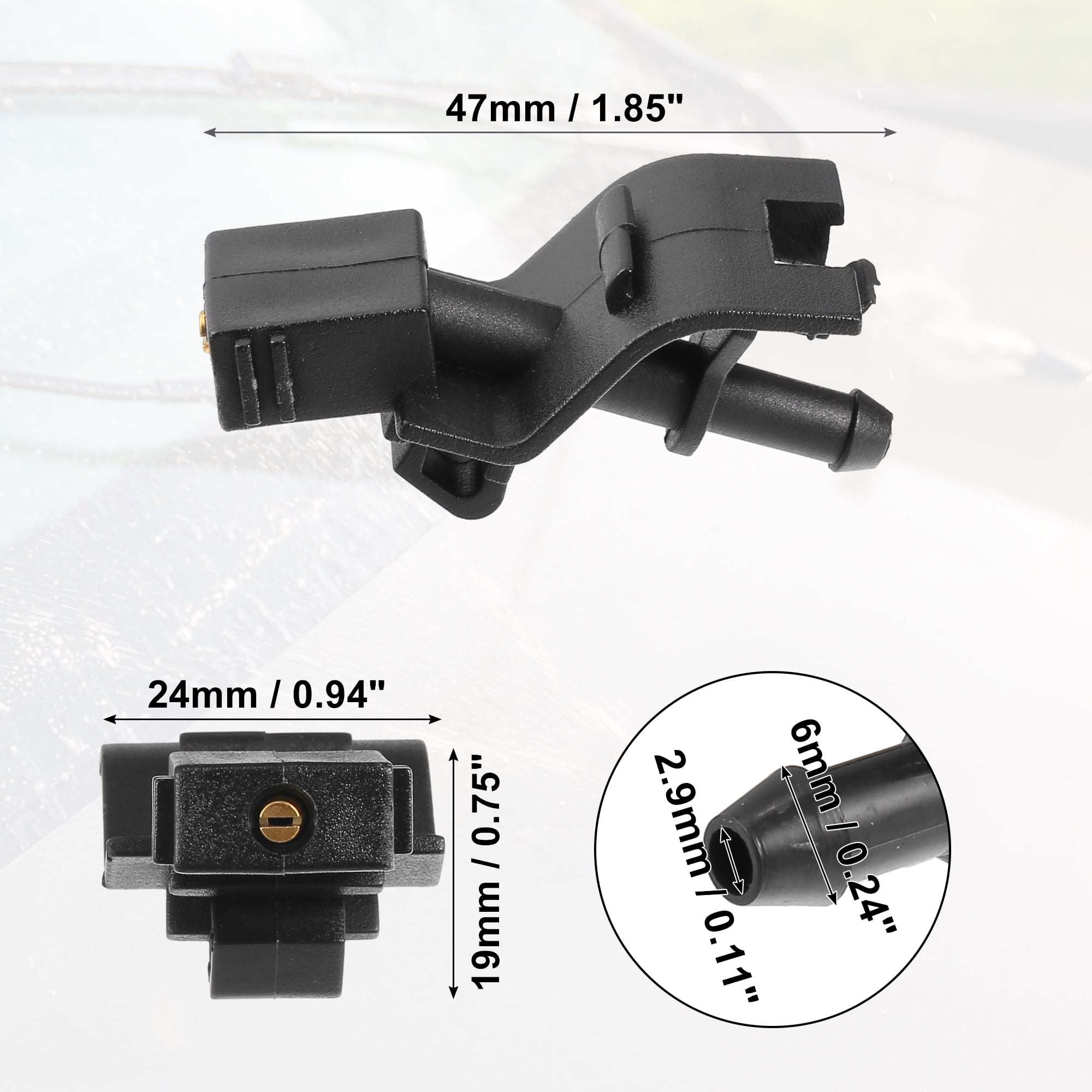 Unique Bargains Windshield Wiper Washer Nozzle for Toyota Camry 2007-2015