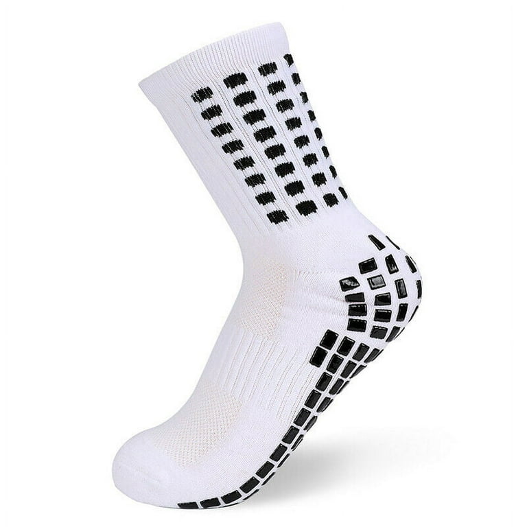Men's Soccer Socks Anti Slip Non Slip Grip Pads for Football Basketball  Sports Grip Socks, 3 Pair 
