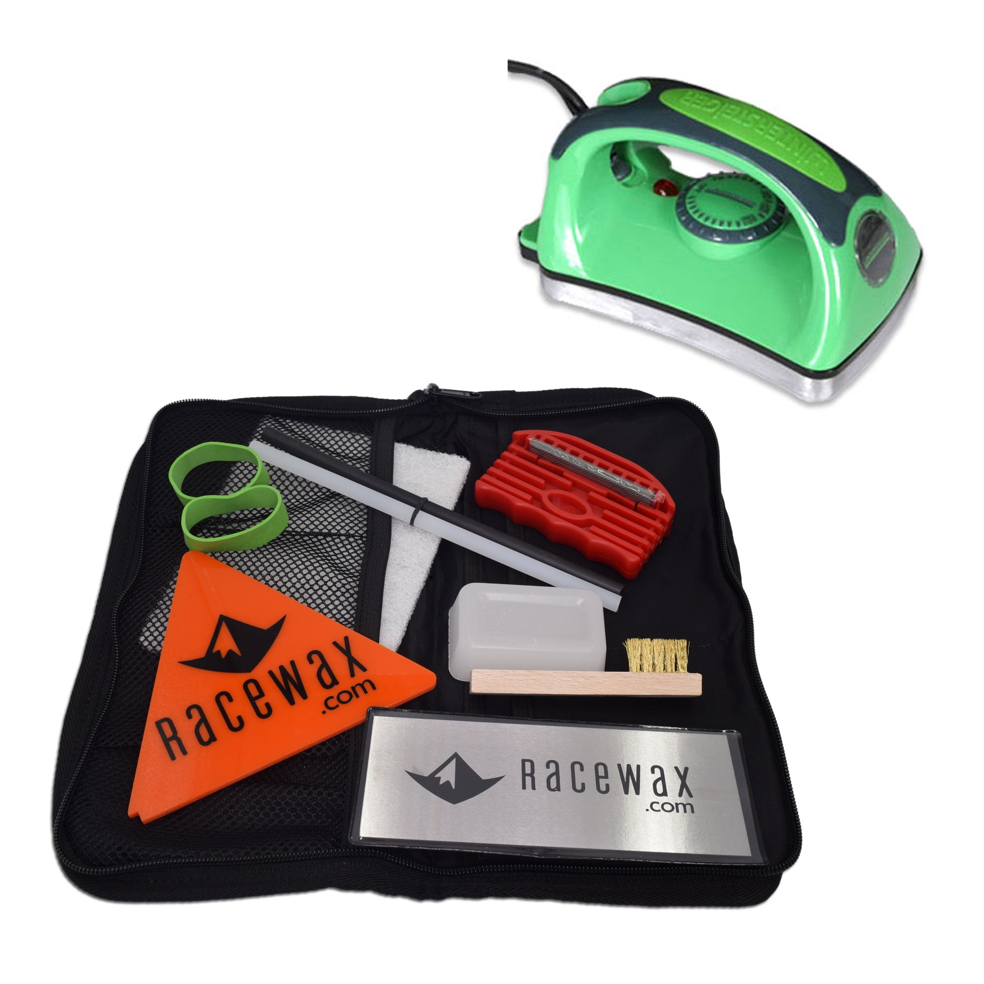 RaceWax Quick Tune Ski Snowboard Wax Tuning Kit with Iron by RaceWax
