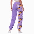 thumbnail image 6 of TOWED22 Women Halloween Sweatpants Cute Ghost Graphic Track Pants Drawstrings High Waisted Bottom Active Joggers with Pocket(Purple,XXXL), 6 of 7
