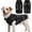Black, variant on HQREA Winter Dog Coat with Harness Reflective Dog Vest Jacket Cold Weather Pets Clothes for Small Medium Dogs