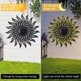 thumbnail image 4 of 19.6-Inch Solar Sun-Shaped Wall Decor – LED Metal Art, Outdoor/Indoor Wall Hanging,Decorative Ambient Light for Patio, Garden & Living Room, 4 of 8