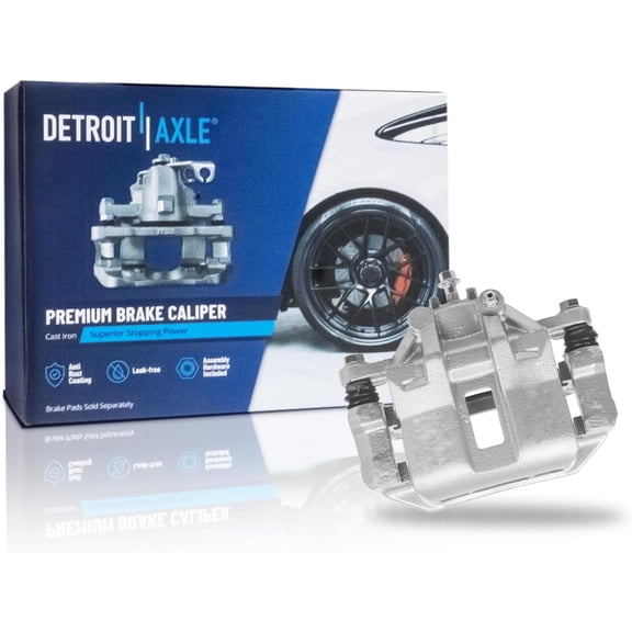 Detroit Axle - Front Left Brake Caliper for 2006 2007 2008 2009 2010 2011 Hyundai Accent [Casting #CK-1], Driver Side Disc Brake Caliper with Bracket Replacement