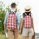 thumbnail image 4 of Disketp Plaid Heart print Canvas Backpack Lightweight Travel Daypack Student Rucksack Laptop Backpack-Small, 4 of 5