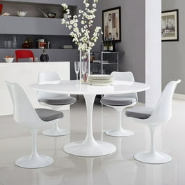 Chintaly Linden Dining Table Gloss White Walmart