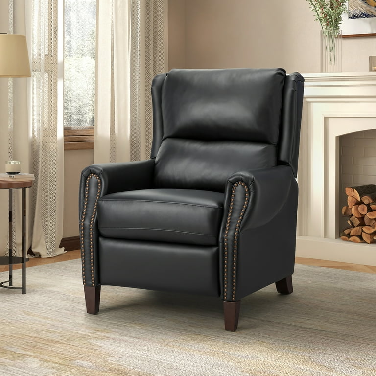 Cerine genuine leather manual recliner discount