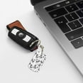 thumbnail image 6 of Goofa Retro Rooster Printed Rectangular Metal Keychain Bag Charm Floral Charm for Purse Keys Metal Keyring Gift for Women Accessories, 6 of 7