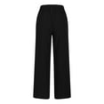 thumbnail image 6 of FAIWAD Women's Cotton Linen Pants Casual Elastic Waist Straight Leg Pants Baggy Solid Color Trousers with Pockets, 6 of 6
