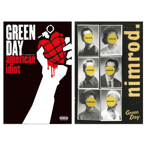 Green Day - 2 Piece Music Poster Set (American Idiot & Nimrod - Album Covers) (Size: 24" x 36" each)