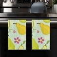thumbnail image 4 of Eveokoki Kitchen Dish Towel 16 x 24 Inch Fruit And Floral Dishcloth Watercolor Fruit Decorative Hand Drying Tea Towel for Cooking Baking Cleaning Wipes, Set of 2, 4 of 5
