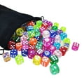 thumbnail image 3 of (7pcs/orange) 14mm acrylic transparent rounded dice, 3 of 14