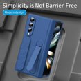 thumbnail image 3 of For Samsung Galaxy Z Fold3 5G Case with Tempered Glass Film Silicone Wristband Kickstand PC Phone Co, 3 of 5