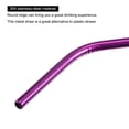 thumbnail image 3 of Unique Bargains Reusable Metal Straws 2Pcs, Stainless Steel Bent Drinking Straw 10.5' Long for Milk Shake Beverage Juice  Purple, 3 of 5