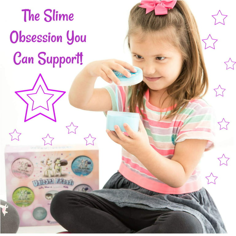 Unicorn Slime Kit for Girls Boys, 60 PCS Slime Set, Slime for Girls Boys  with unicorn charms, rainbows, hearts, glitter slime, foam beads, confetti.  Ultimate Slime Making Kit. Slime Kits.