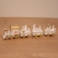thumbnail image 1 of Car Model ChristmasExpress TrainTable Ornaments Wooden TrainsFigurine Tabletop Centerpiece Decorations For HomeOffice Desk Mantle Kitchen PartySupplies White, 1 of 8