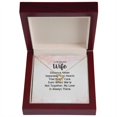 thumbnail image 1 of To My Wife Distance Never Separates Two Hearts Delicate Heart Necklace, 1 of 8