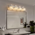 thumbnail image 2 of ZHLWIN Modern Crystal Bathroom Vanity Light, 4 Lights Chrome Modern Crystal Wall Lamp Bathroom, Modern Crystal Vanity Lighting, 2 of 6