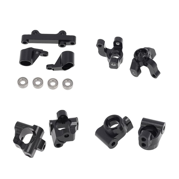 completo de metal de repuesto RC de dirección de portador de para vehículos 1/18 Mini-T2.0 2WD Actualización de camiones con err Paquete A Baoblaze Brazos más bajos delanteros RC