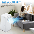 thumbnail image 3 of Gaderth 3-in-1 AC Unit with Dehumidifier & Fan, 10000 BTU Portable Air Conditioner, Cools 450 Sq.Ft. Large Rooms, LED Touch Panel, Remote Control & Window Kit, 3 of 7