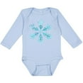 thumbnail image 3 of Inktastic Icy Blue Winter Snowflake Boys or Girls Long Sleeve Baby Bodysuit, 3 of 5