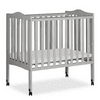 2-in-1 Lightweight Folding Portable Crib, Pebble Grey