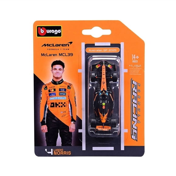 Vehículo de juguete Bburago Mclaren F1 escala 1:64 4  MCL39 Norris