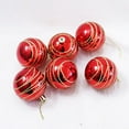 thumbnail image 7 of hulanddfd Christmas Tree Ornaments - Set of 6pcs Red Shatterproof Hanging Balls 6cm/2.36" Christmas Balls Decorations for Xmas Tree and Holiday Wedding Party, 7 of 7