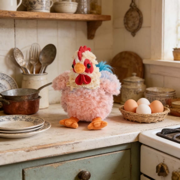 FYHALE Stuffed Chicken Plush Toy - Chicken Plush Animal, 7.87"