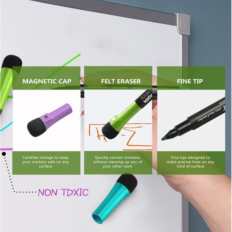 Fine tip whiteboard markers (various colours) - TnP Visual Workplace