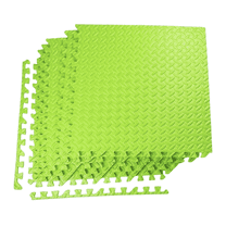 Puzzle Exercise Mat with EVA Foam Interlocking Tiles for Exercise, Gymnastics and Home Gym Protective Flooring- Pack of 6, 24 x 24 x 3/8 Inches