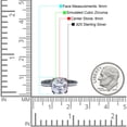 thumbnail image 6 of Rose Tone, Cubic Zirconia Size-10 Art Deco Cushion Wedding Ring 925 Sterling Silver, 6 of 7