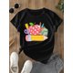 thumbnail image 1 of Girls' School-Themed Graphic T-Shirt with apple, Pencil, Scissors - Soft everyday Top for Back-to-School, Classroom Parties - all-Season Kids' Shirt- easy Care Round Neck Tee,Comfortable Fit, 1 of 6