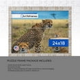 thumbnail image 2 of ArtToFrames 24x18 Inch - 61x46 CM Multi Puzzle Frame for 300 piece Puzzles.3.75 Inch Custom Wood Puzzle Frames, white wash - Comes with Economy Acrylic, 2 of 6