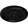 thumbnail image 3 of Ekena Millwork 11 1/2"OD x 1"P Palmetto Ceiling Medallion, Hand-Painted Jet Black, 3 of 7