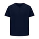 thumbnail image 3 of pstuiky camiseta de hombre, Camiseta informal de manga corta con cuello vuelto y botones laterales para hombre camisas casuales para hombre xxxl, 3 of 5