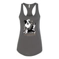 thumbnail image 2 of If It's Not a Border Collie It's Just a Dog Gift | Womens Dog Lover Jersey Racerback Tank Top, Dark Grey, Small, 2 of 3