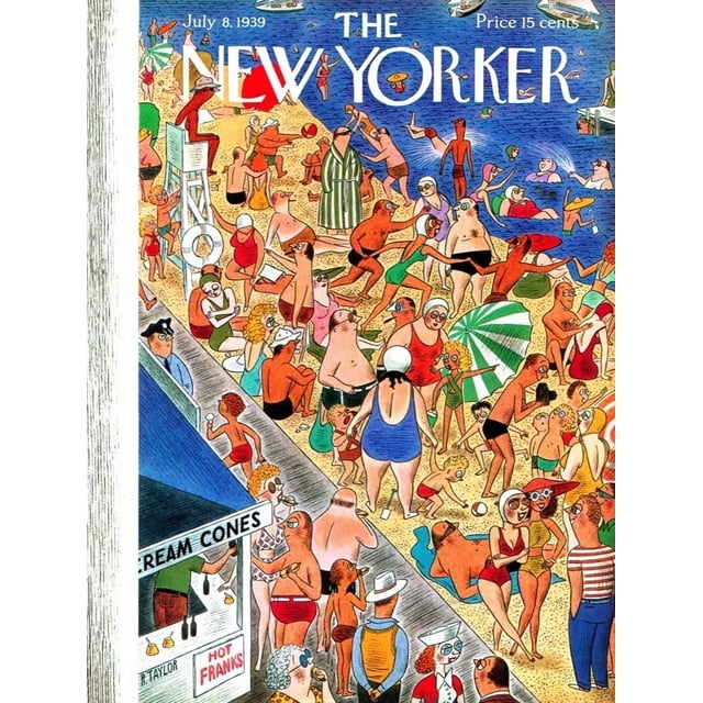New York Puzzle Company - New Yorker Beachgoing - Rompecabez New York Puzzle Company New York Puzzle Company